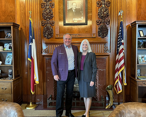 Dr. Hensley and Texas A&M President Mark A. Welsh III